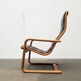 Vintage Swedish armchair model Lamello in beech by Yngve Ekström for Swedese, 1970s.