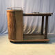Vintage bar trolley service with detachable mirror service tray