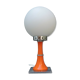 Vintage bedside lamp design orange 1960