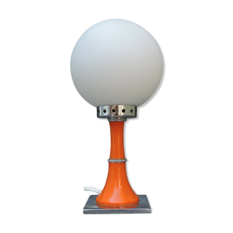 Lampe vintage de chevet design orange 1960