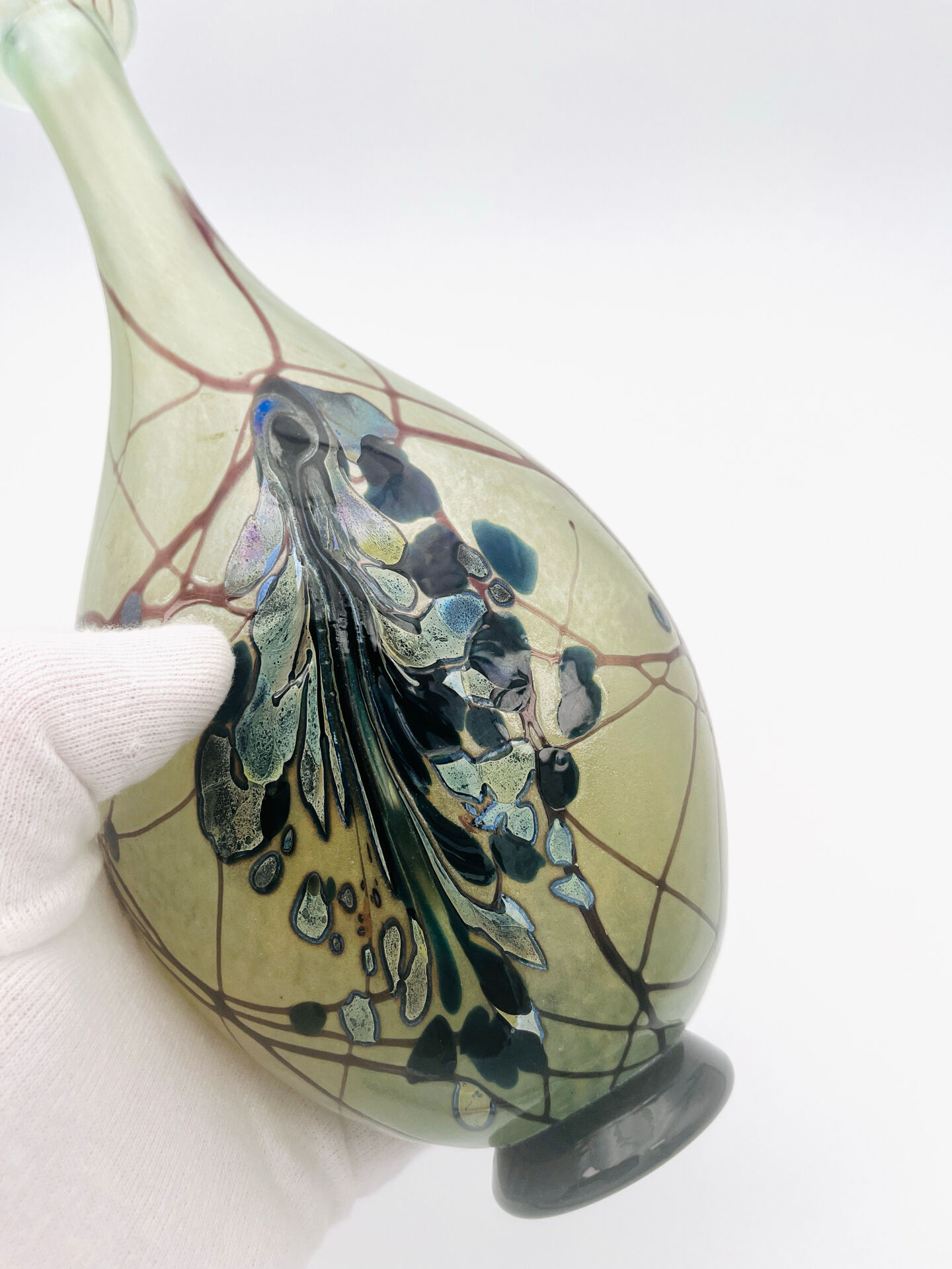 Vase Robert Pierini Studio Glass 1984 29cm 1.1kg Signed