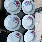 6 flat plates porcelain from Gien