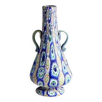 Vase Vetreria Fratelli Toso Millefiori Murrine, Murano early 20th century