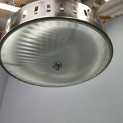 Space Age UFO Chandelier, Metal and Glass, Czechoslovakia 1970s