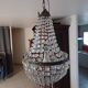 Crystal and Brass Hot Air Balloon Tassel Chandelier