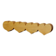 Heart-shaped chandelier made of Swedish pine wood.