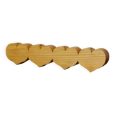 Lustre en forme de cœur en bois de pin suédois