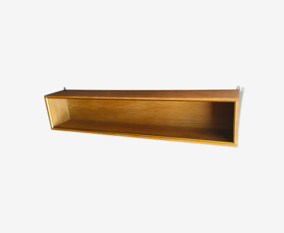 Wall box or shelf in light oak veneer - vintage - 1960