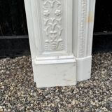 Louis XVI Style Fireplace In Statuary White Marble Circa 1880