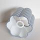Flower-shaped lampshade Flora "mini sky blue check"