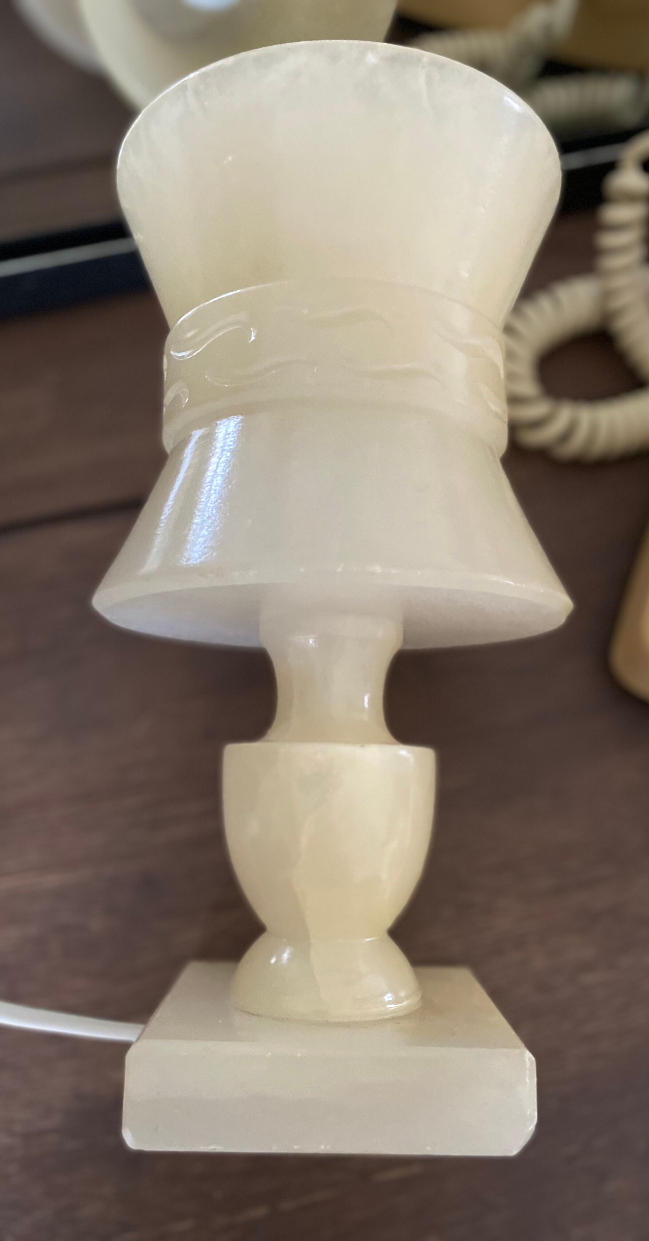 Alabaster bedside lamp