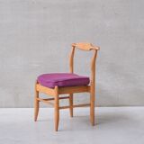 Guillerme et chambron oak 'fumay' mid-century dining chairs