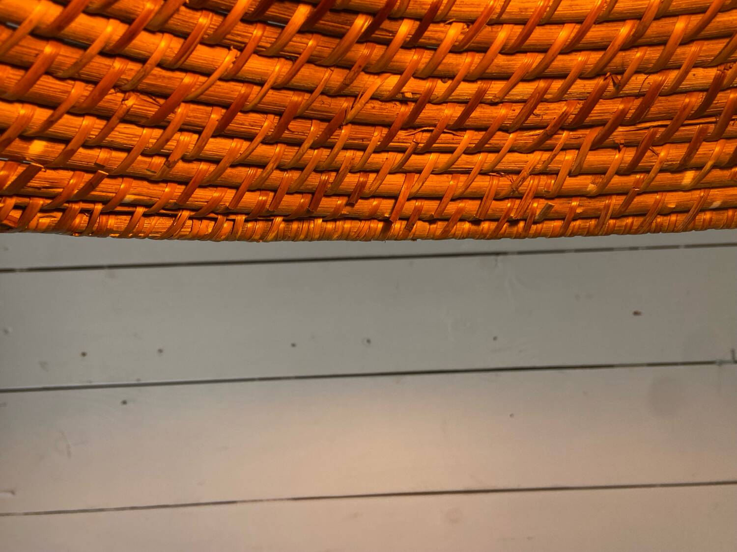 Rattan pendant lamp from the 60s