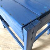 Chaise enfant en bois bleu