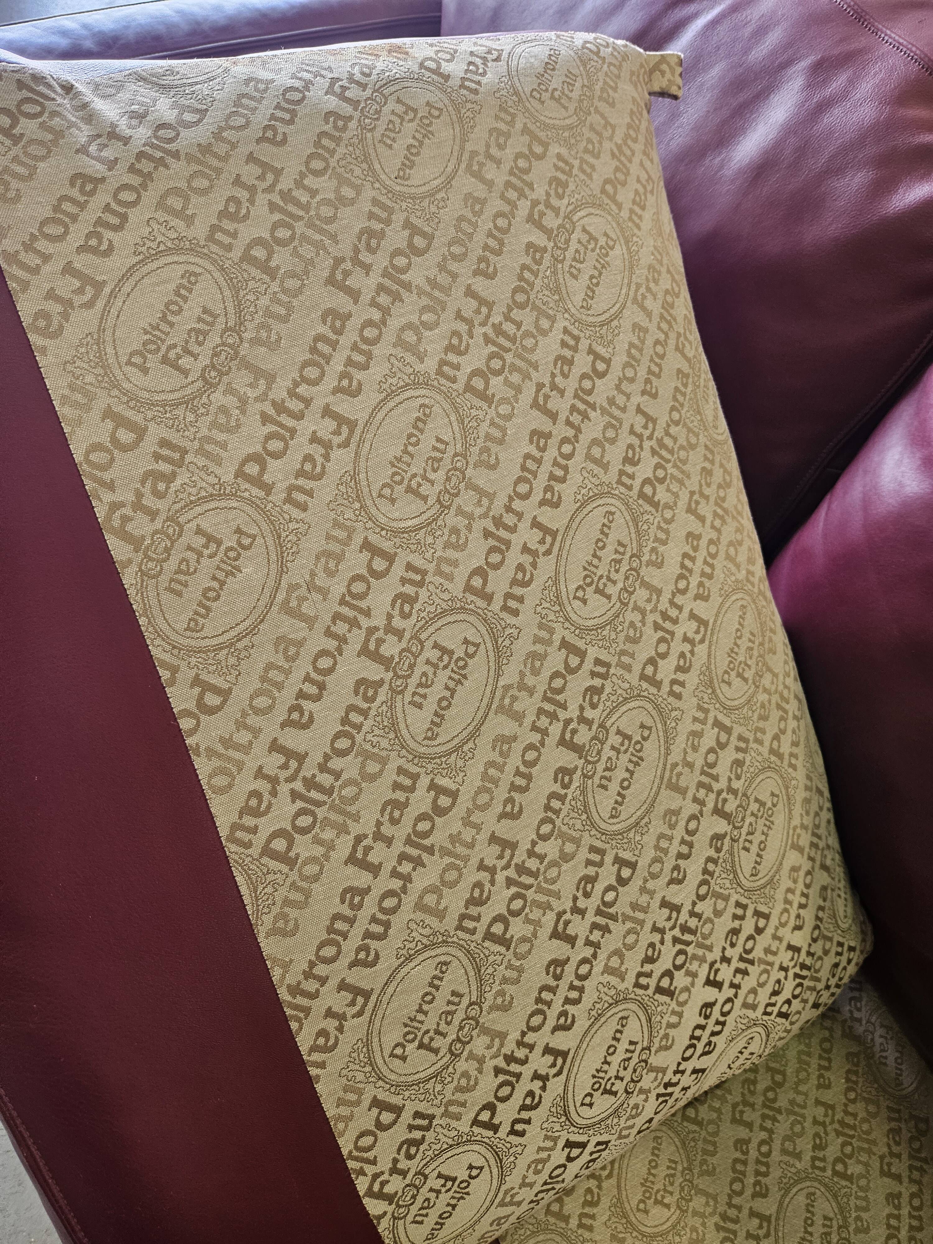 Canapé d'angle modulable Socrates en cuir bordeaux par Poltrona Frau, 1970