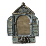 La Borne glazed ceramic mirror