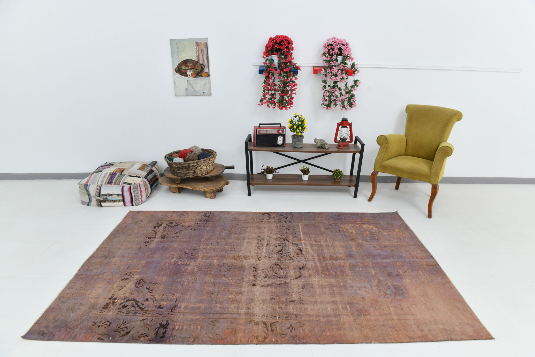 5x8 shades of pastel antique rug, 171x265cm