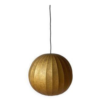 Midcentury space age cocoon hanging pendant lamp, Italy 1960s