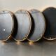 Lot of 4 Antique Oval Gilded Frames  CONVEX glass , each frame 19.5 cm x 15.5 cm