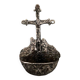 Silver stoup with 18th century Calvary decoration