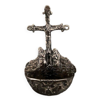 Silver stoup with 18th century Calvary decoration