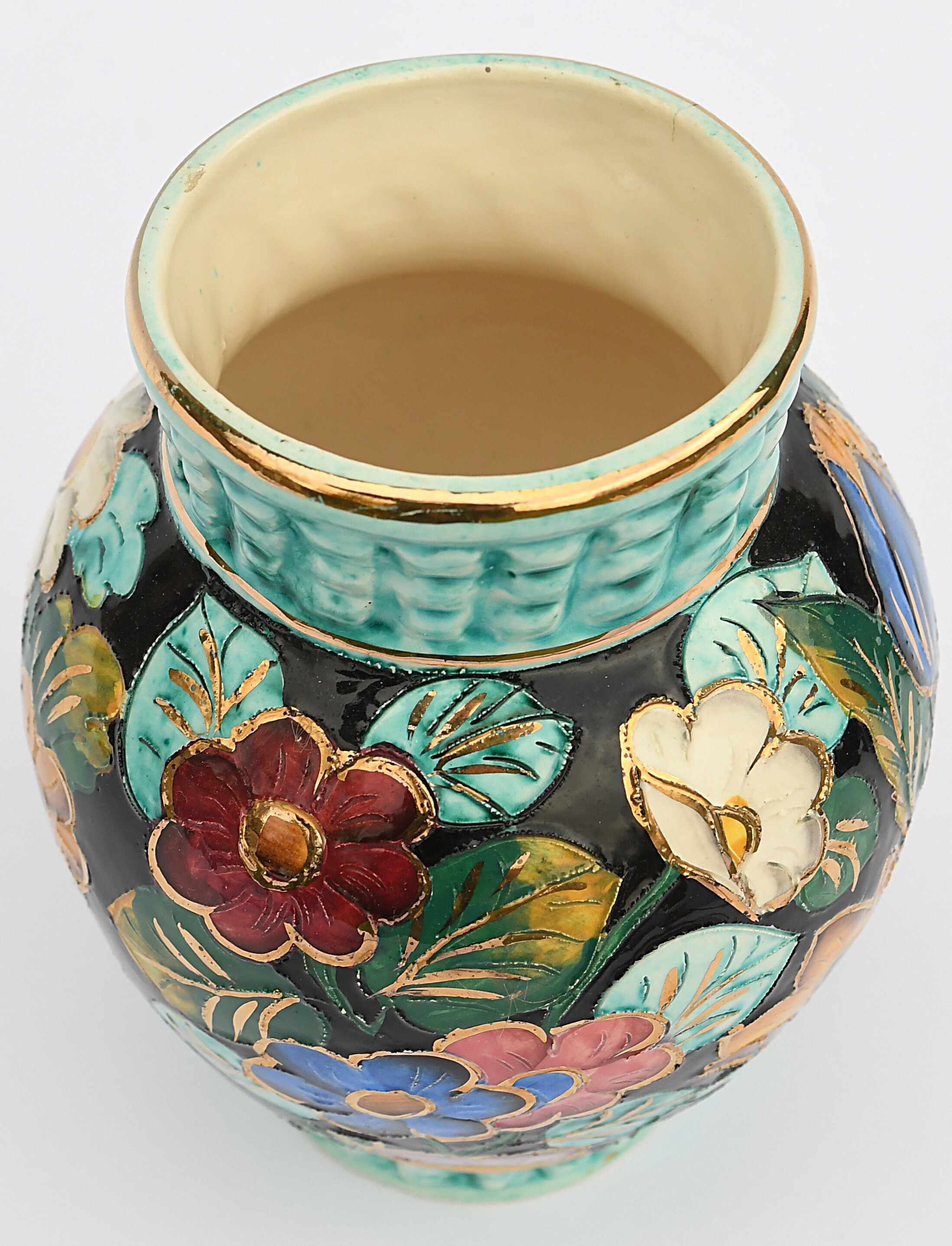 Monaco vase with colorful flower pattern