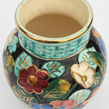 Monaco vase with colorful flower pattern