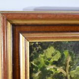 Gouache sur Bois, signed M.Cauvet – 1958