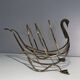 Brass swan magazine rack