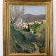Oil on canvas The Village of Tales by Paul Izarn 1934