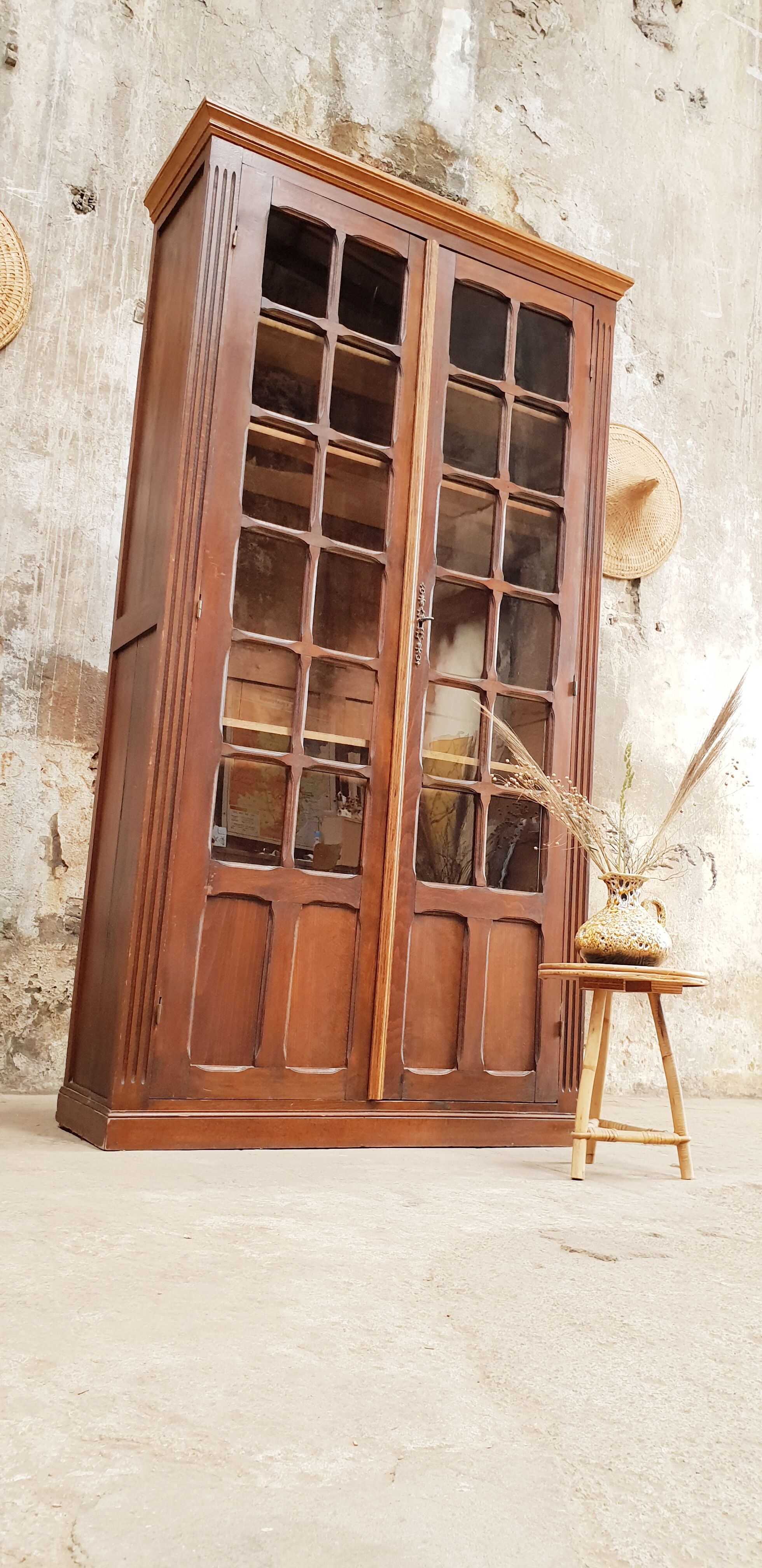 Vintage glass library