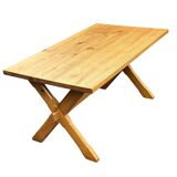 Vintage dining table pinewood 1960 minimalist dining table