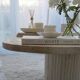Table basse athéna irrégulière travertin naturel 70x70