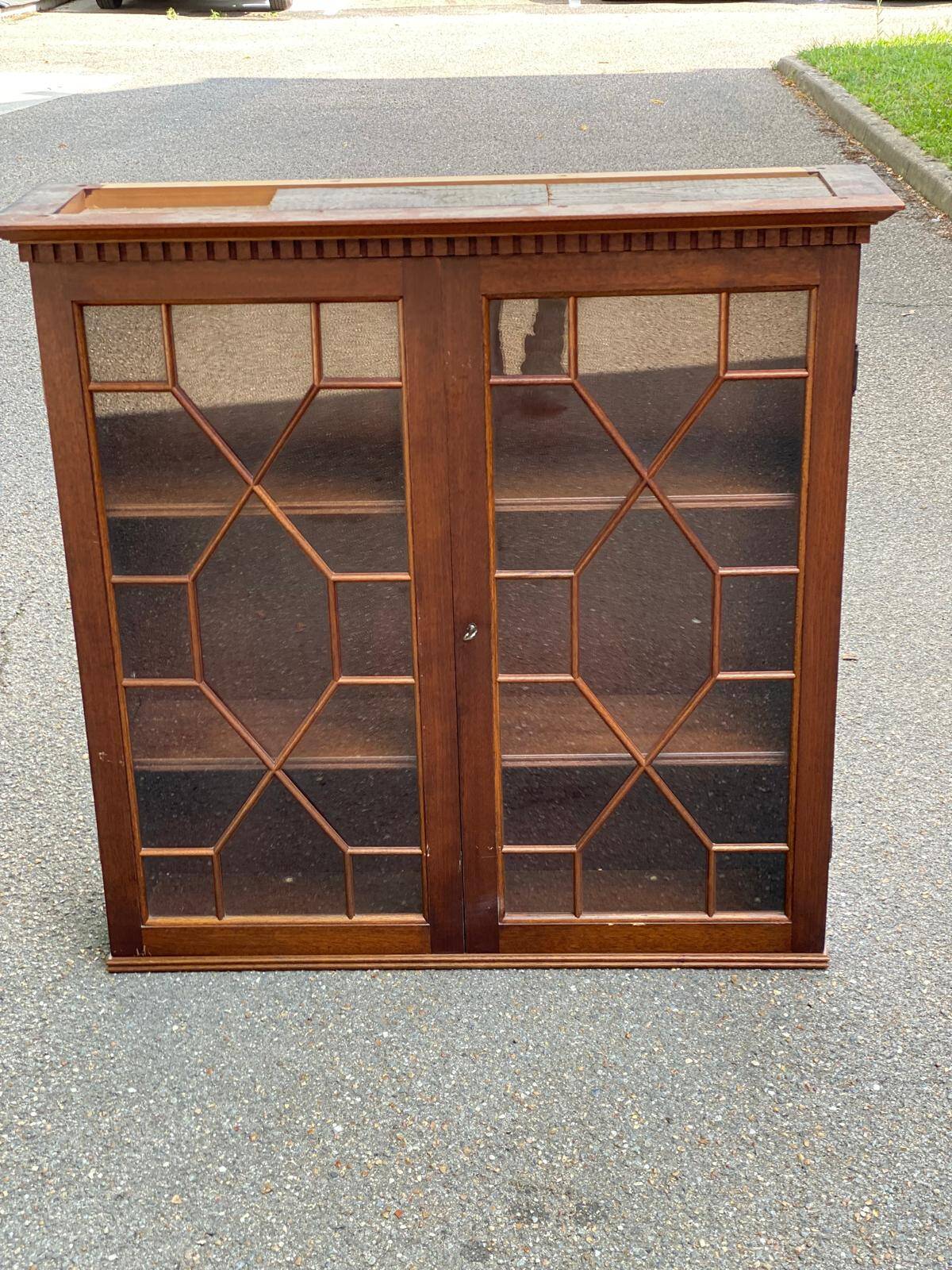 English mahogany display cabinet
