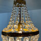 Balloon chandelier in bronze and pendants