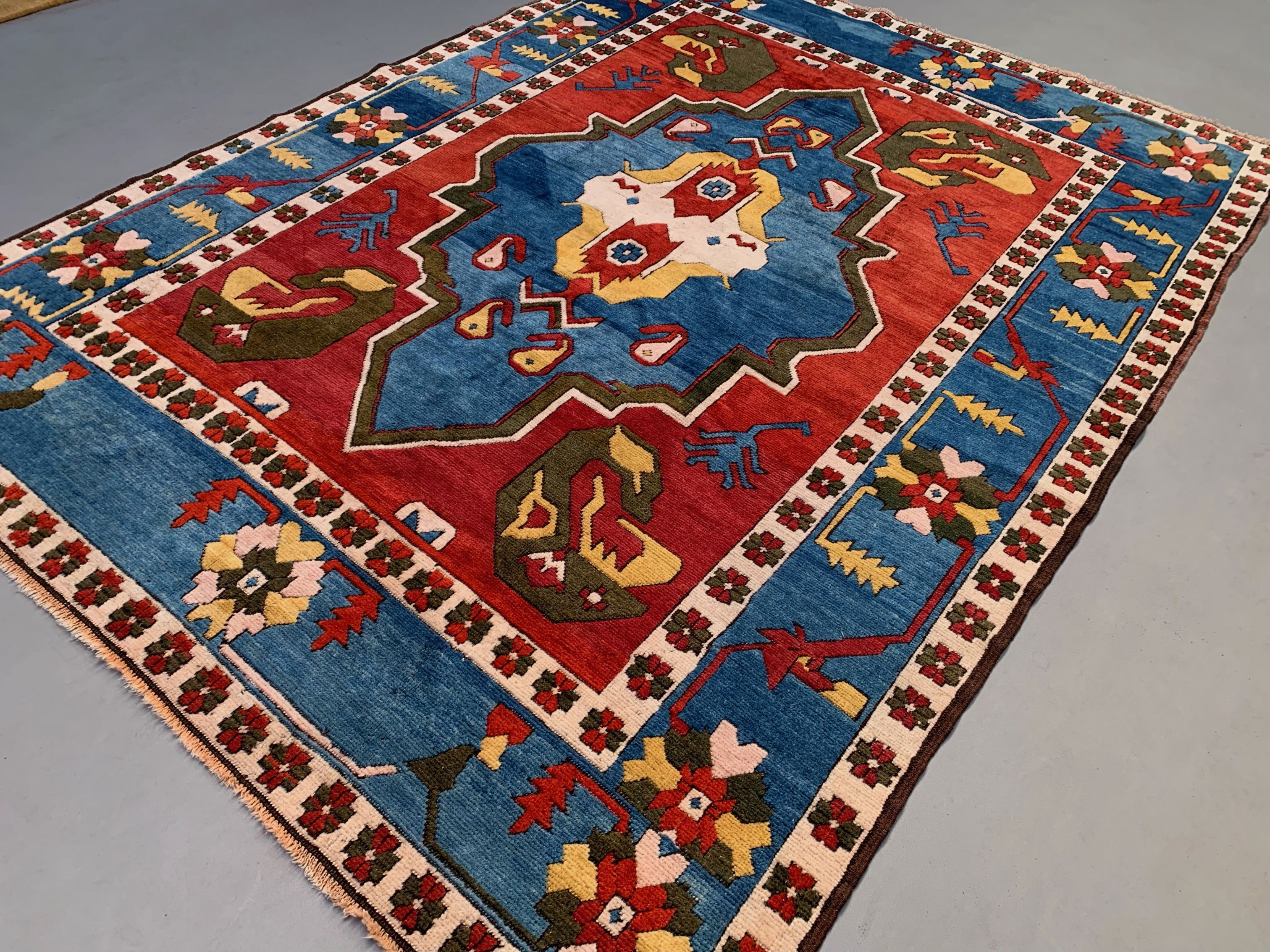 Old turkish kazak rug oriental, 306x221 cm