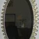 Egon Hillebrand large oval lucite illuminated wall mirror, 80 cm x 50 cm, 1960s