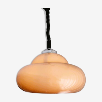 Italian Guzzini style orange hanging lamp