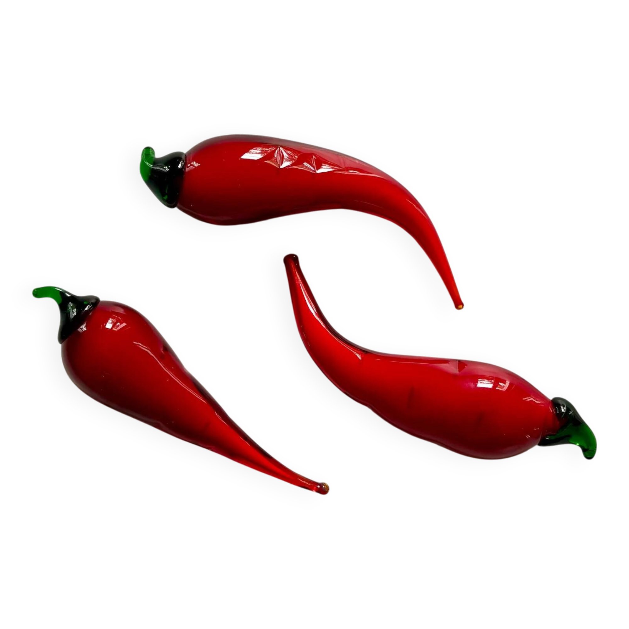 Six "Spicy" Murano glass knife rests - 1970.