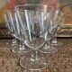 Set of 6 engraved glasses