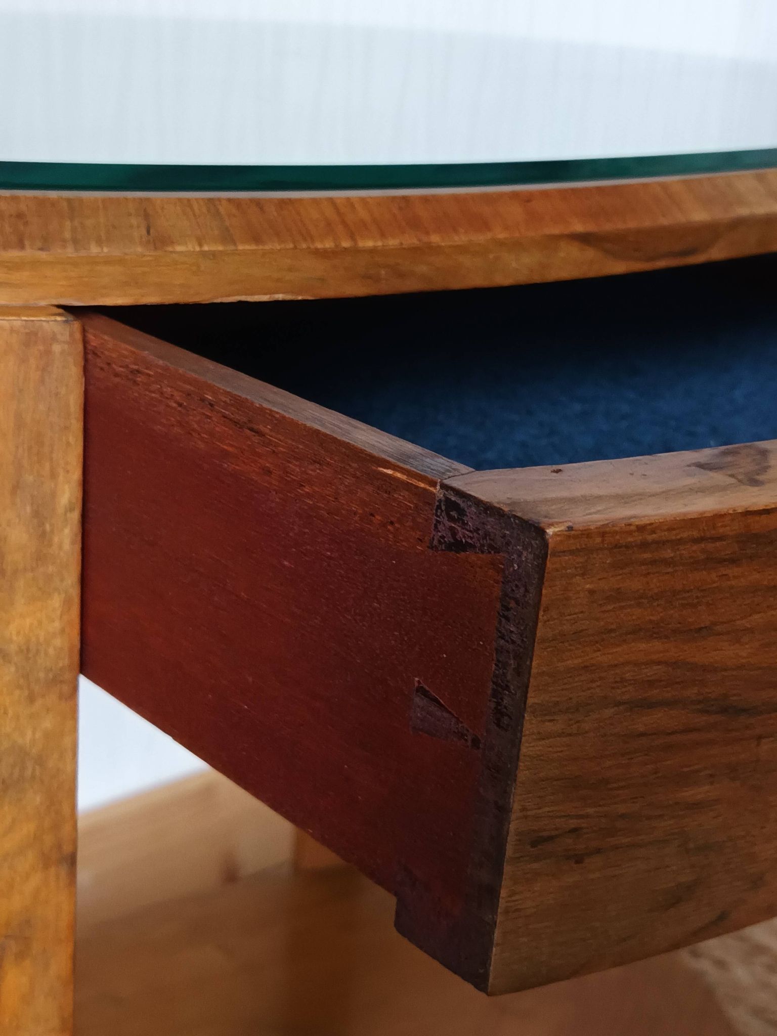Walnut Art Deco side table 1930