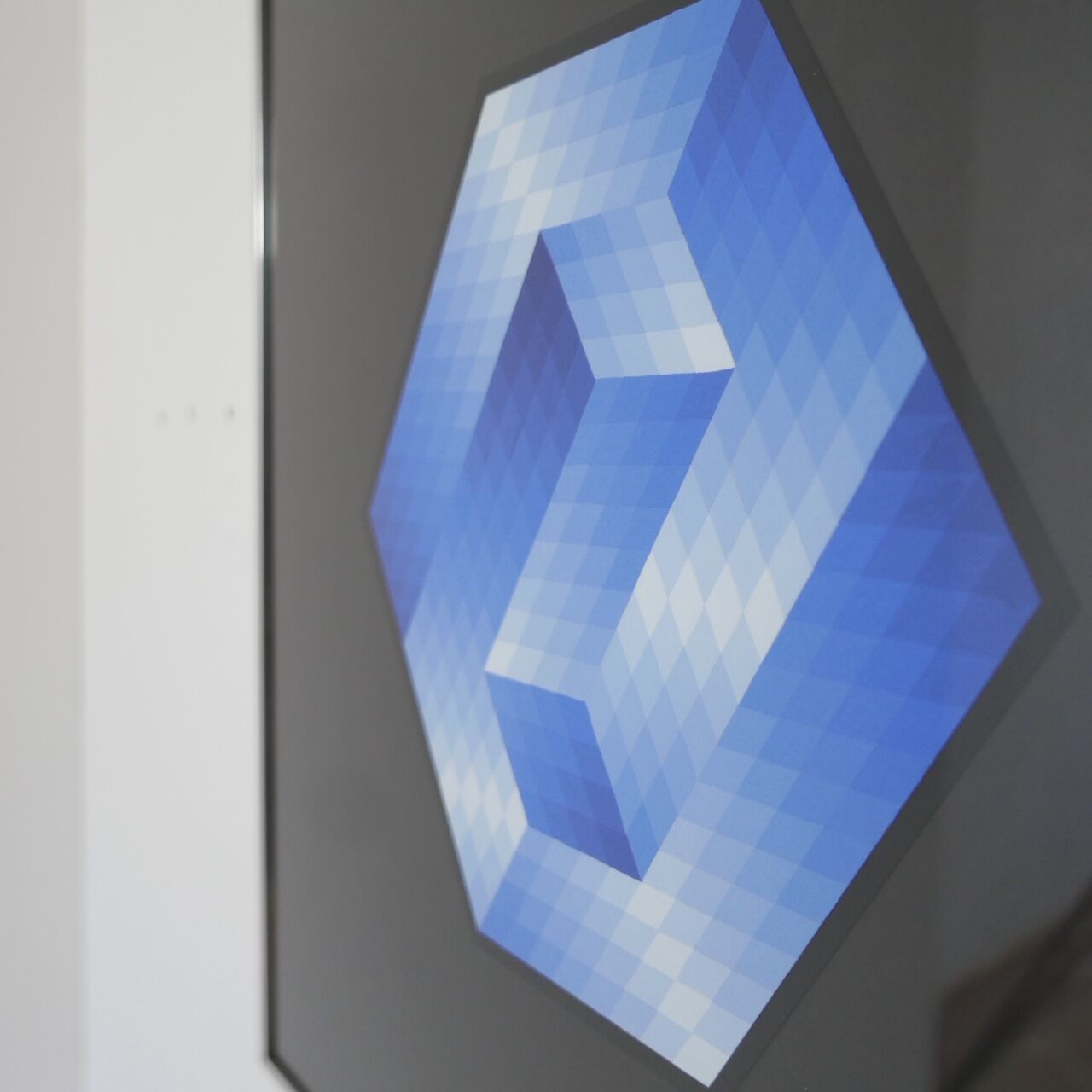 Late 20th century geometric framed artwork