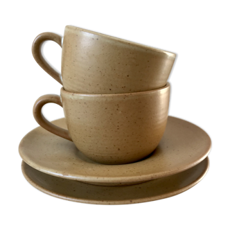 Duo of sandstone cups made in France