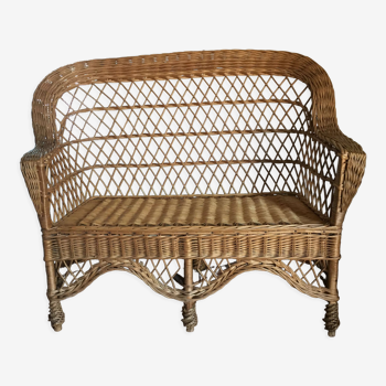 Vintage rattan sofa