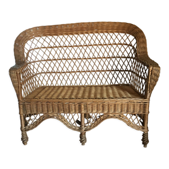 Vintage rattan sofa