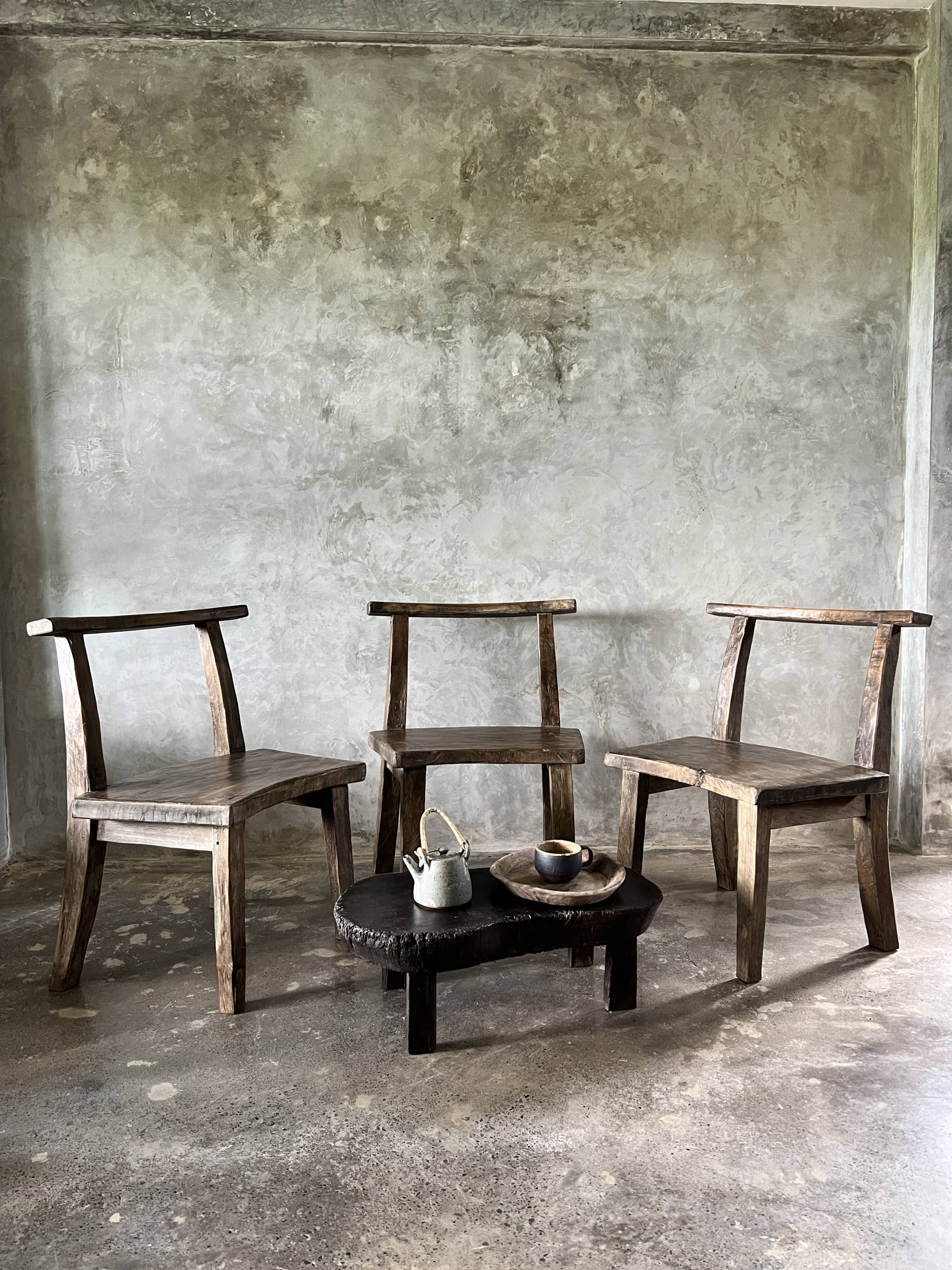 Large old teak chair or armchair H84 L60