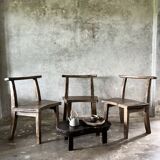 Grande chaise ou fauteuil en teck ancien H84 L60
