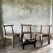 Large old teak chair or armchair H84 L60
