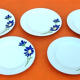 5 assiettes porcelaine à décor floral