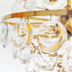 Stunning Crystal Glass and brass Chandelier by Palwa